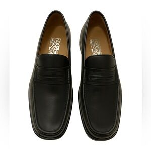 Salvatore Ferragamo Black Loafers Slip-Ons
